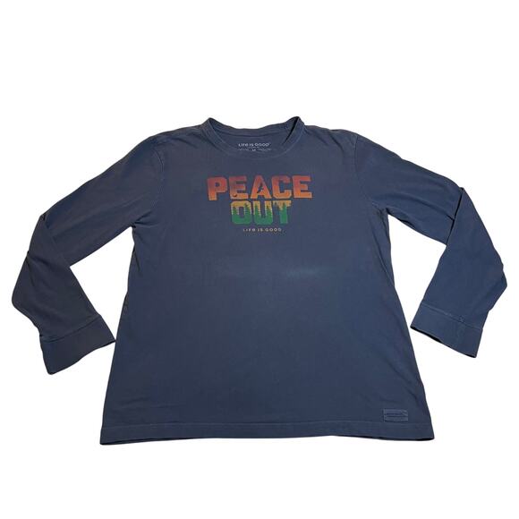 Life Is Good Other - Life Is Good Men's "Peace Out" Long Sleeve Crusher Tee Size Med Outdoors Casual